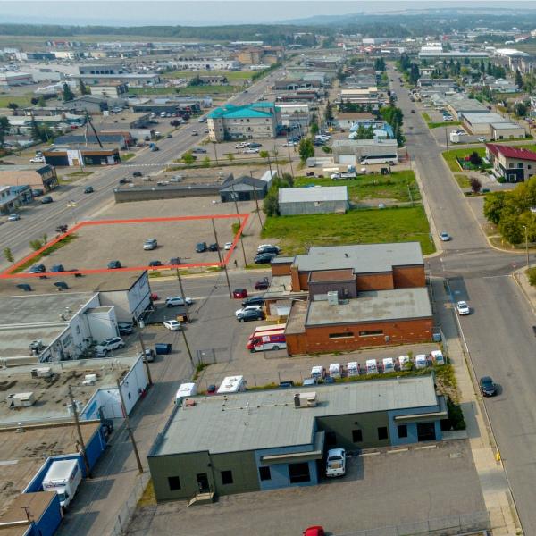 A vacant lot in the downtown core ready for development.